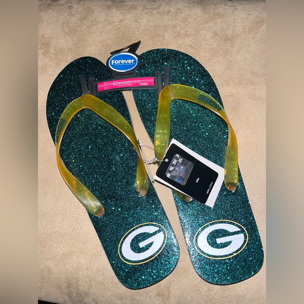 Womens greenbay packer sandals